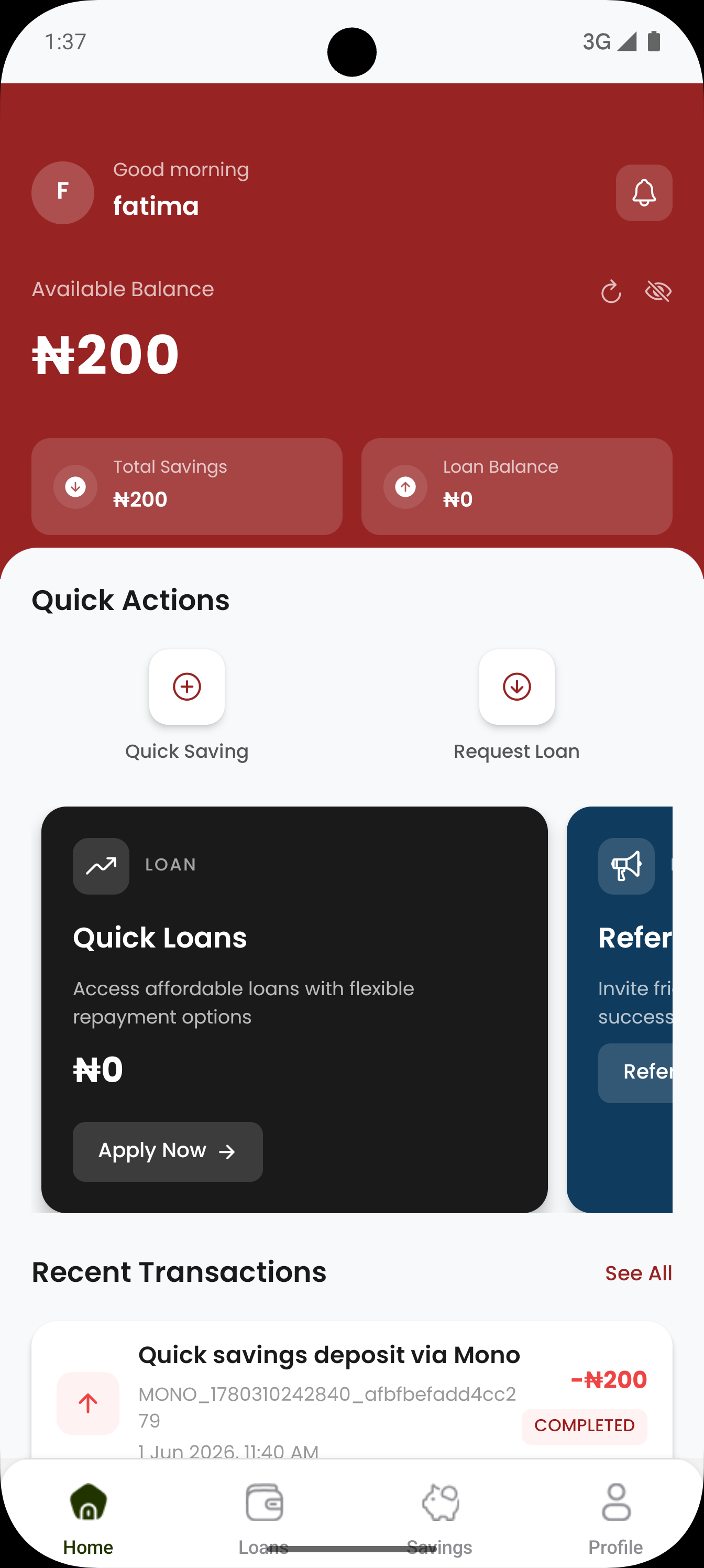Mobile app preview